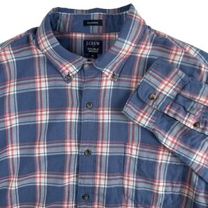 J Crew Double Weave Button Down Men's‎ XL Classic Fit